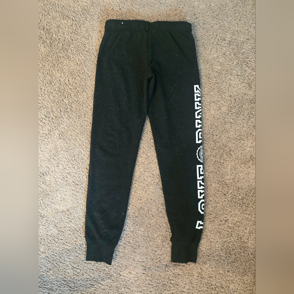 PINK Victoria's Secret Black Joggers with White Accents - Picture 7 of 9